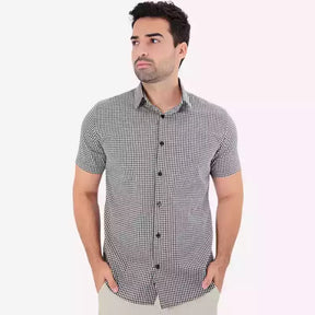 Camisa Slim Fit Xadrez Masculina