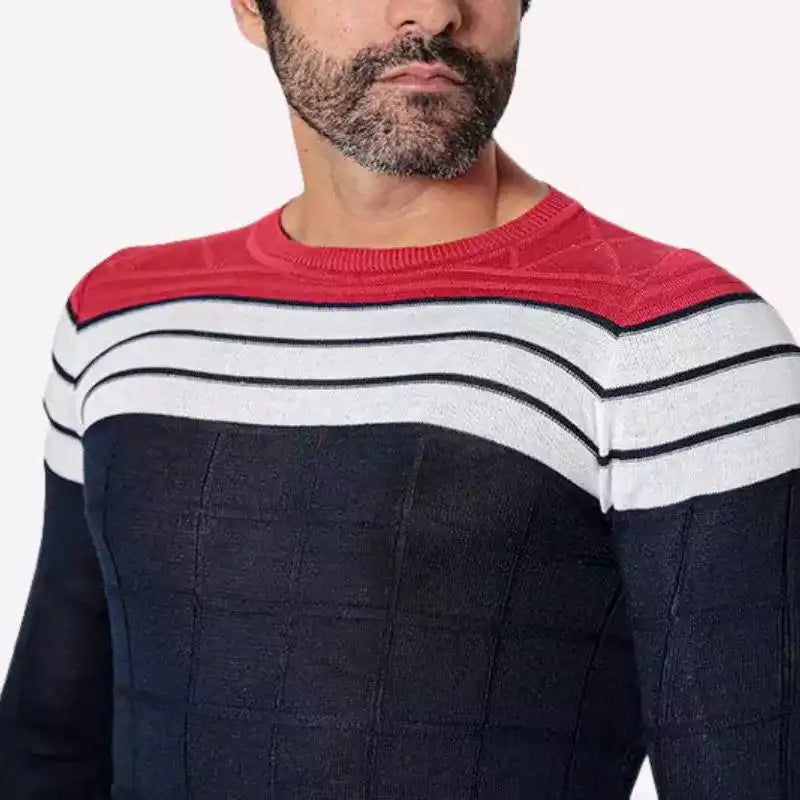 Suéter Tricot Listrado Masculino