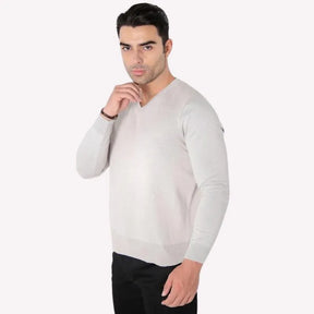 Suéter V-Neck em Tricot Masculino