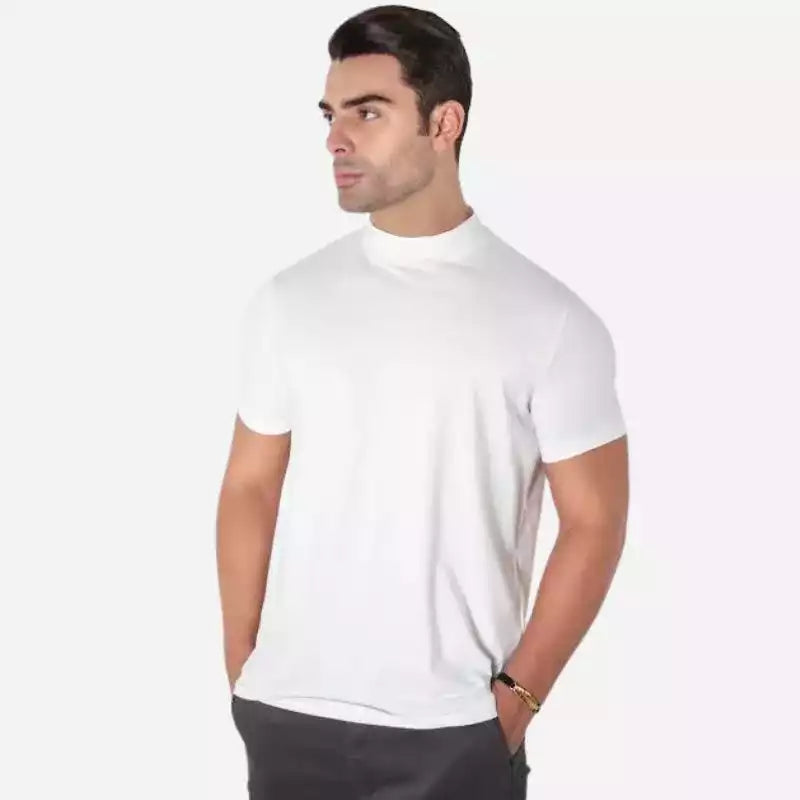 Camiseta Básica em Gola Alta