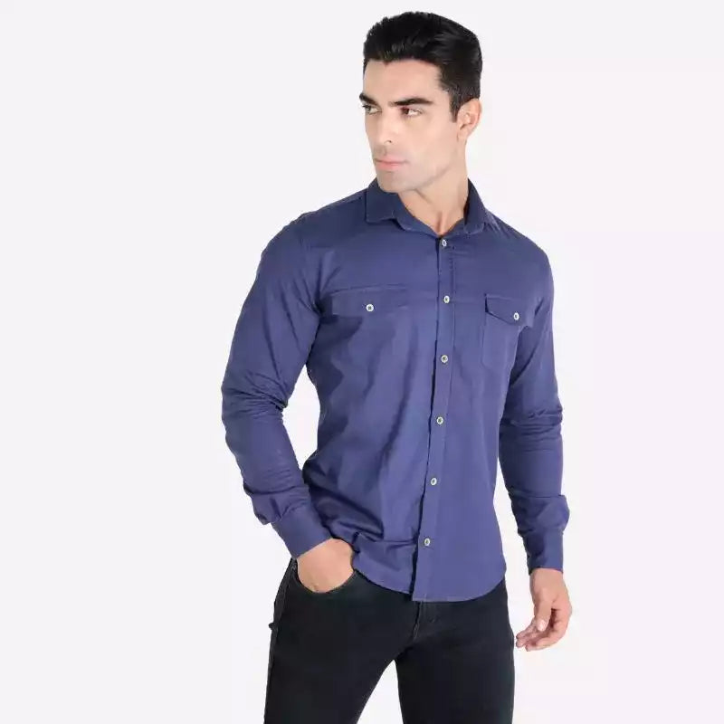 Camisa Social Azul Masculina