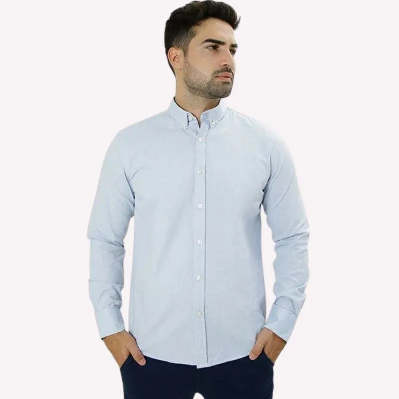 Camisa Social Azul Masculina