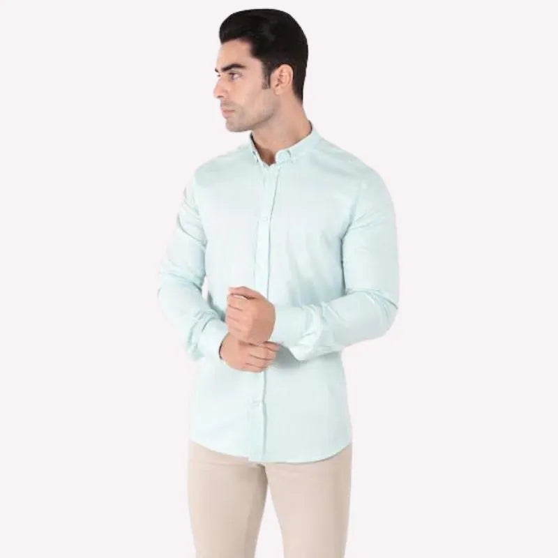 Camisa Social Azul Masculina