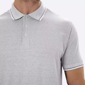 camisa polo  cinza masculina